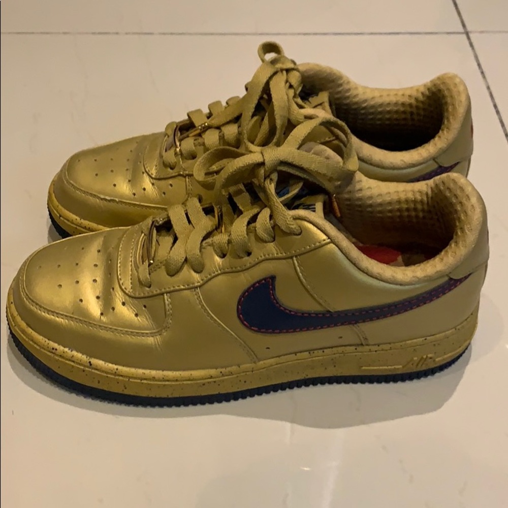 Af1 Nike Air Force 1 gold 6.5 Charles Barkley